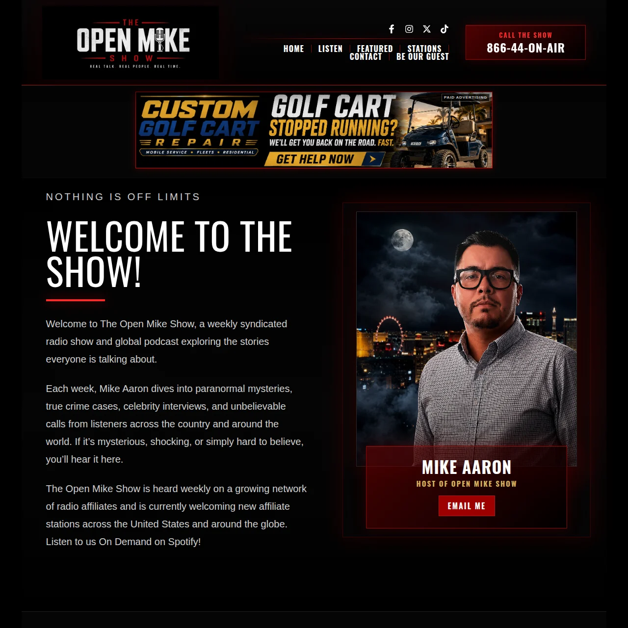 The Open Mike Show website project