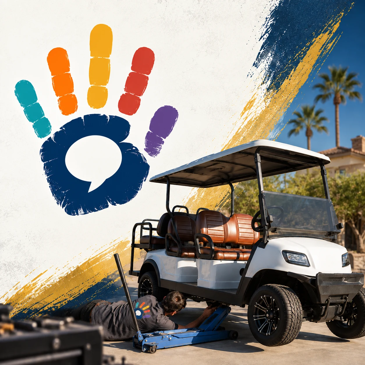 Golf cart dealership marketing creative by RaeHaus Media