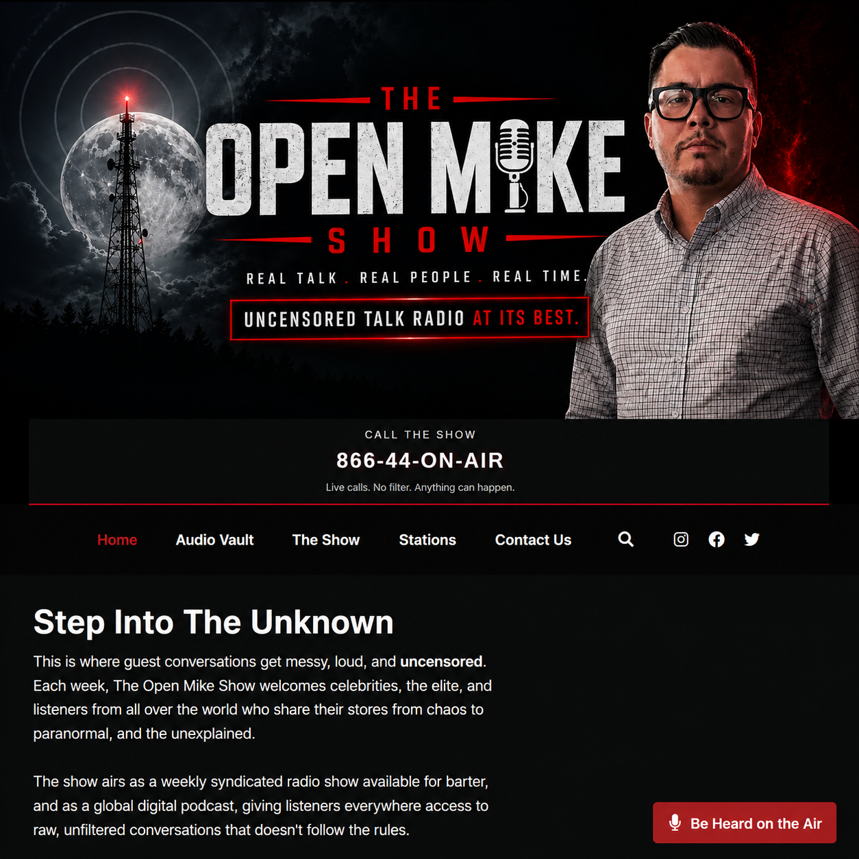 The Open Mike Show Website